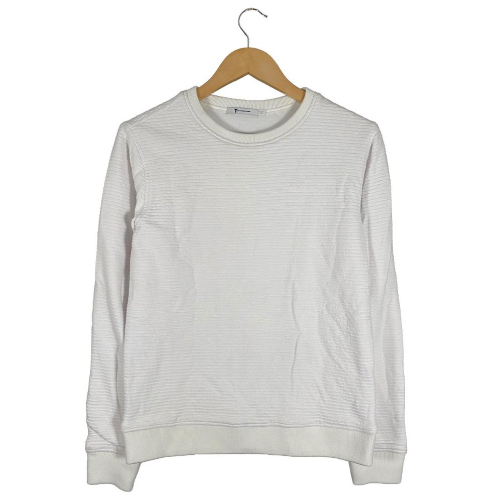T by Alexander Wang Ribbed knit sweater white womens size XS